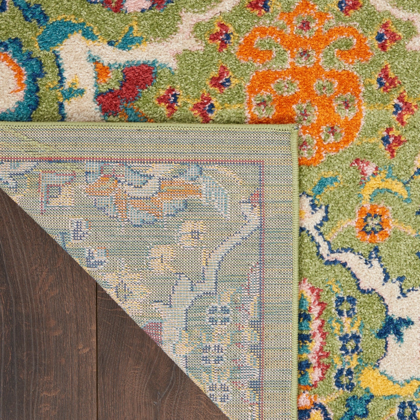 Nourison Allur Moderner Boho-Teppich mit Blumenmedaillon