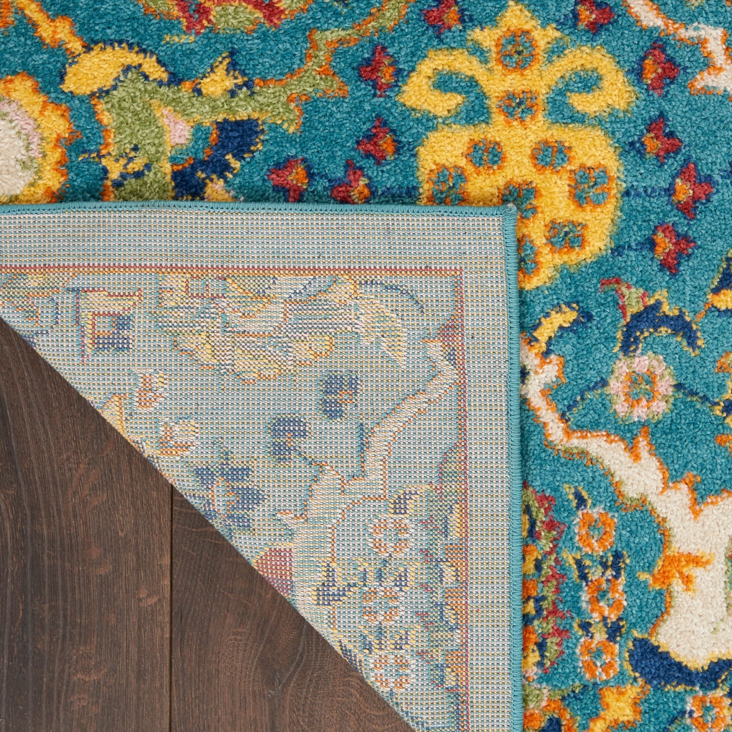 Nourison Allur Moderner Boho-Teppich mit Blumenmedaillon