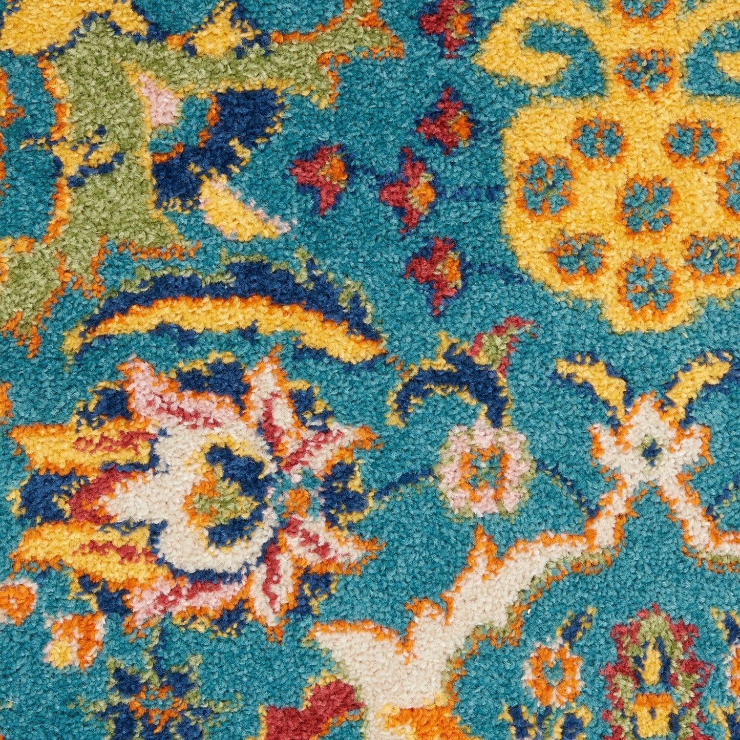 Nourison Allur Moderner Boho-Teppich mit Blumenmedaillon