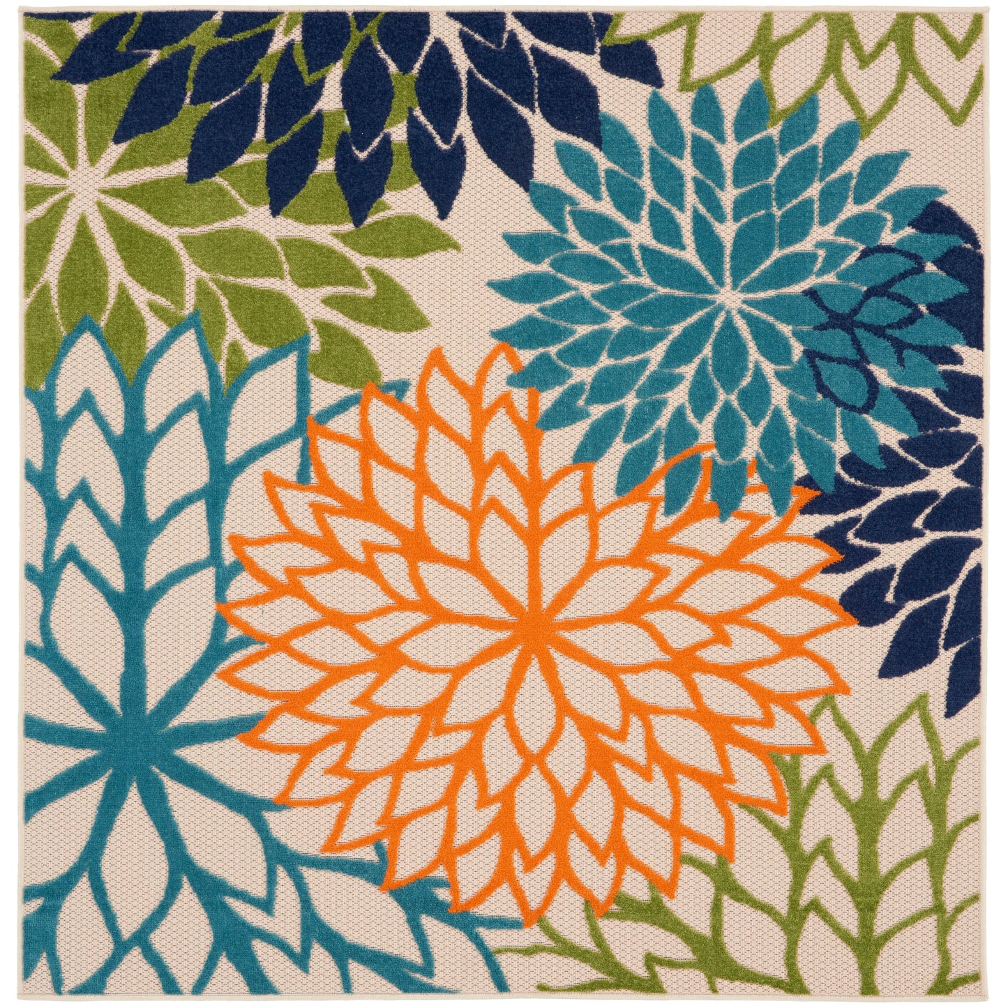 Nourison Aloha Floral Moderner Teppich für drinnen und draußen