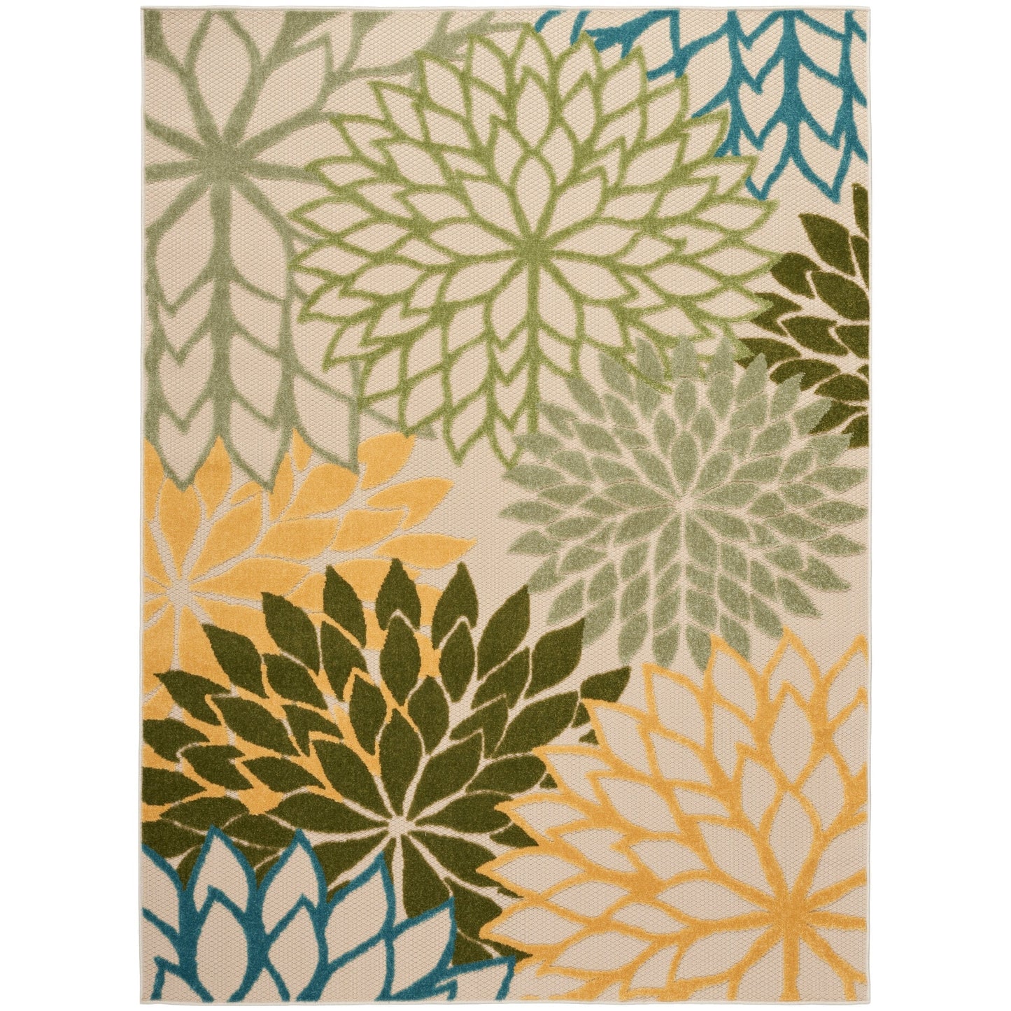 Nourison Aloha Floral Moderner Teppich für drinnen und draußen