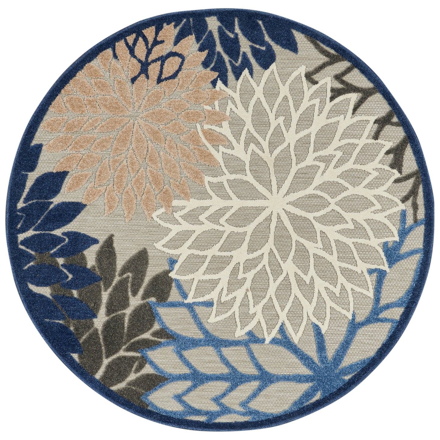 Nourison Aloha Floral Moderner Teppich für drinnen und draußen