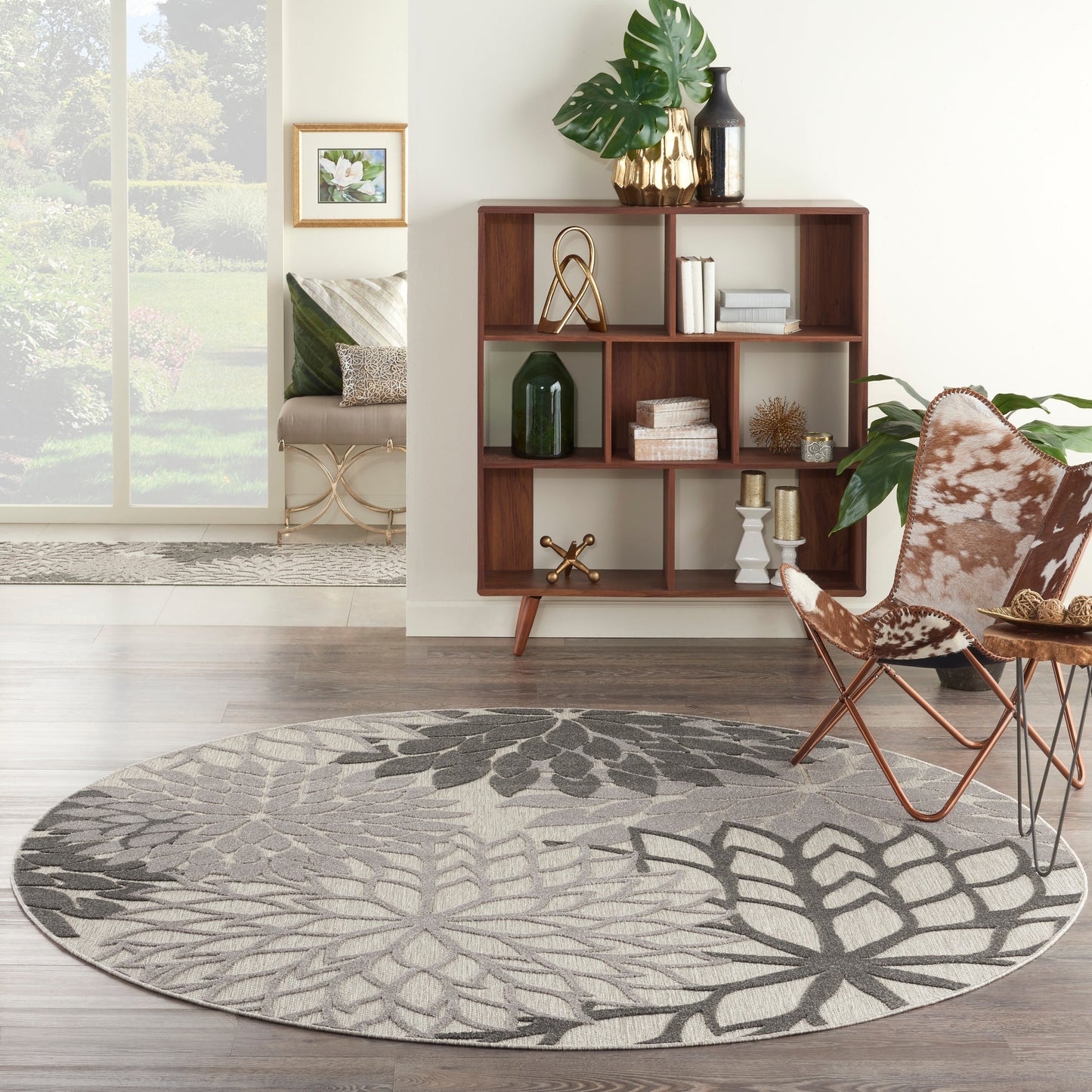 Nourison Aloha Floral Moderner Teppich für drinnen und draußen