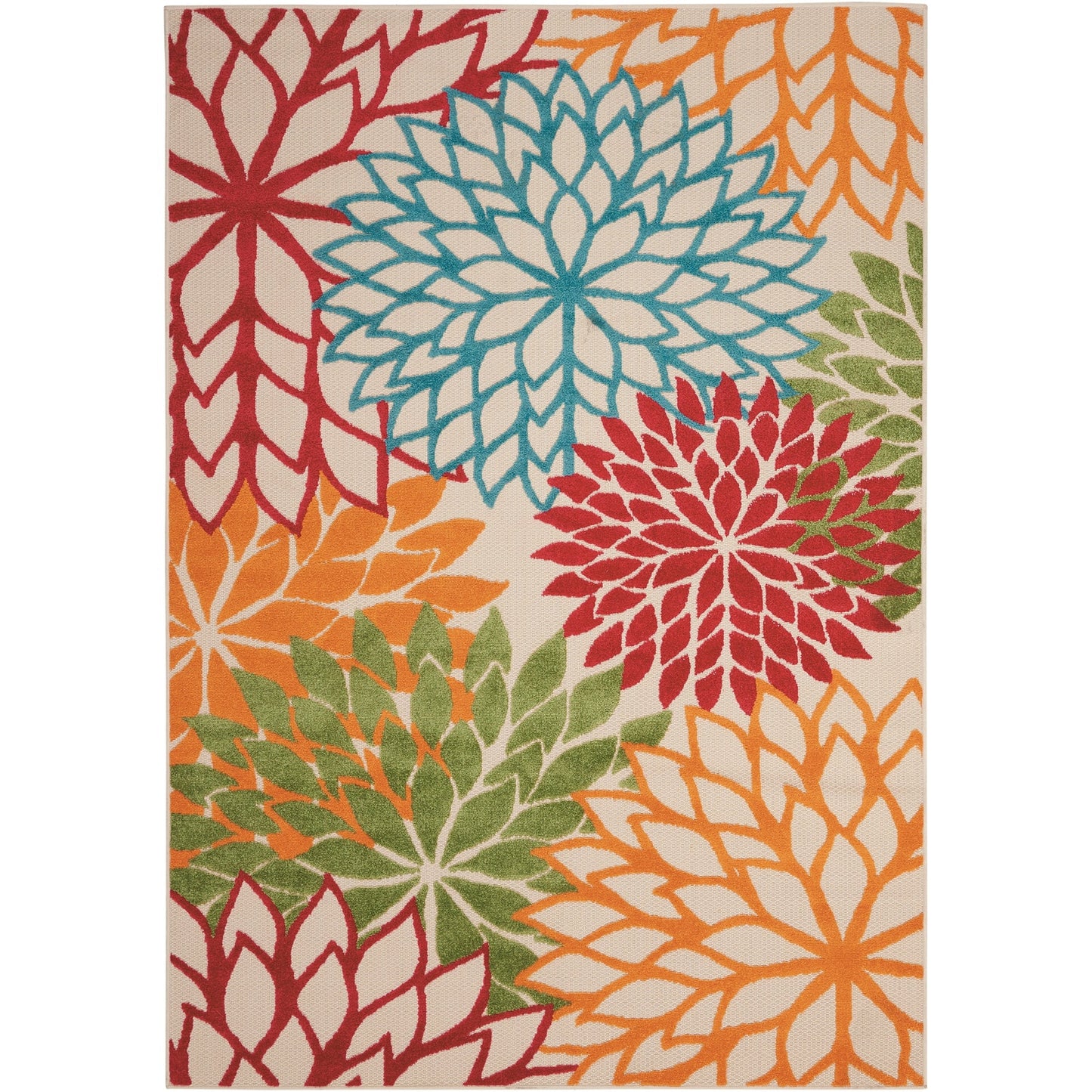 Nourison Aloha Floral Moderner Teppich für drinnen und draußen