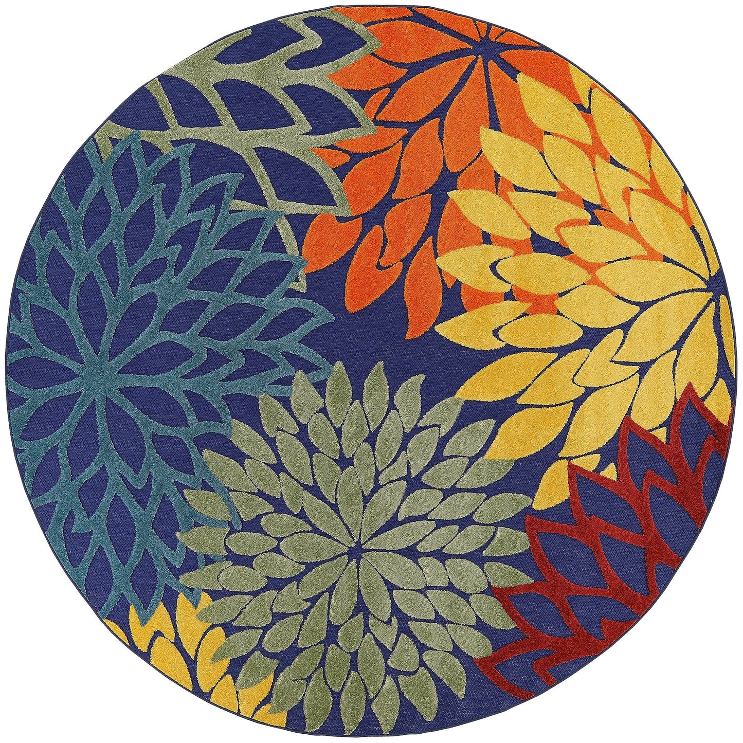 Nourison Aloha Floral Moderner Teppich für drinnen und draußen