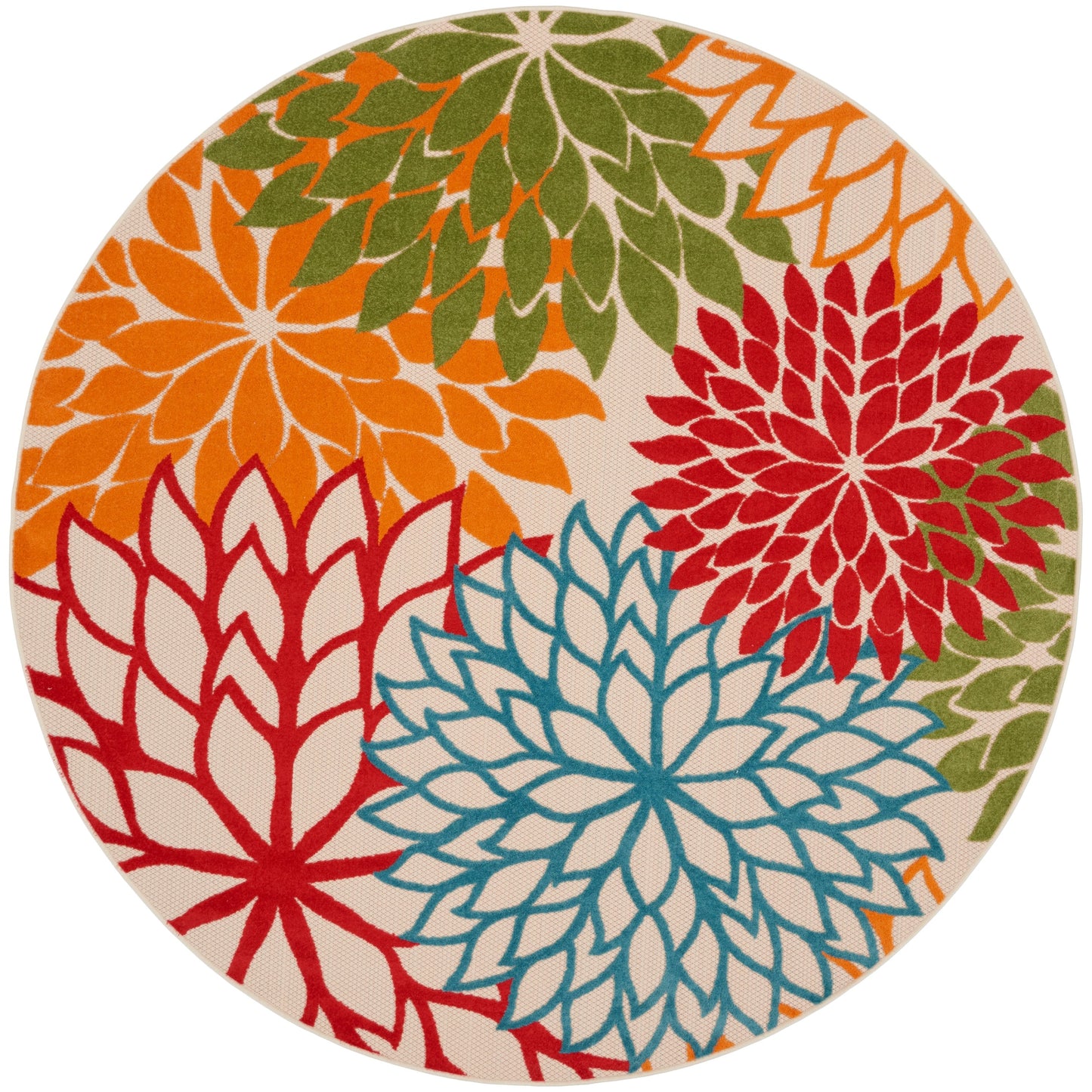 Nourison Aloha Floral Moderner Teppich für drinnen und draußen