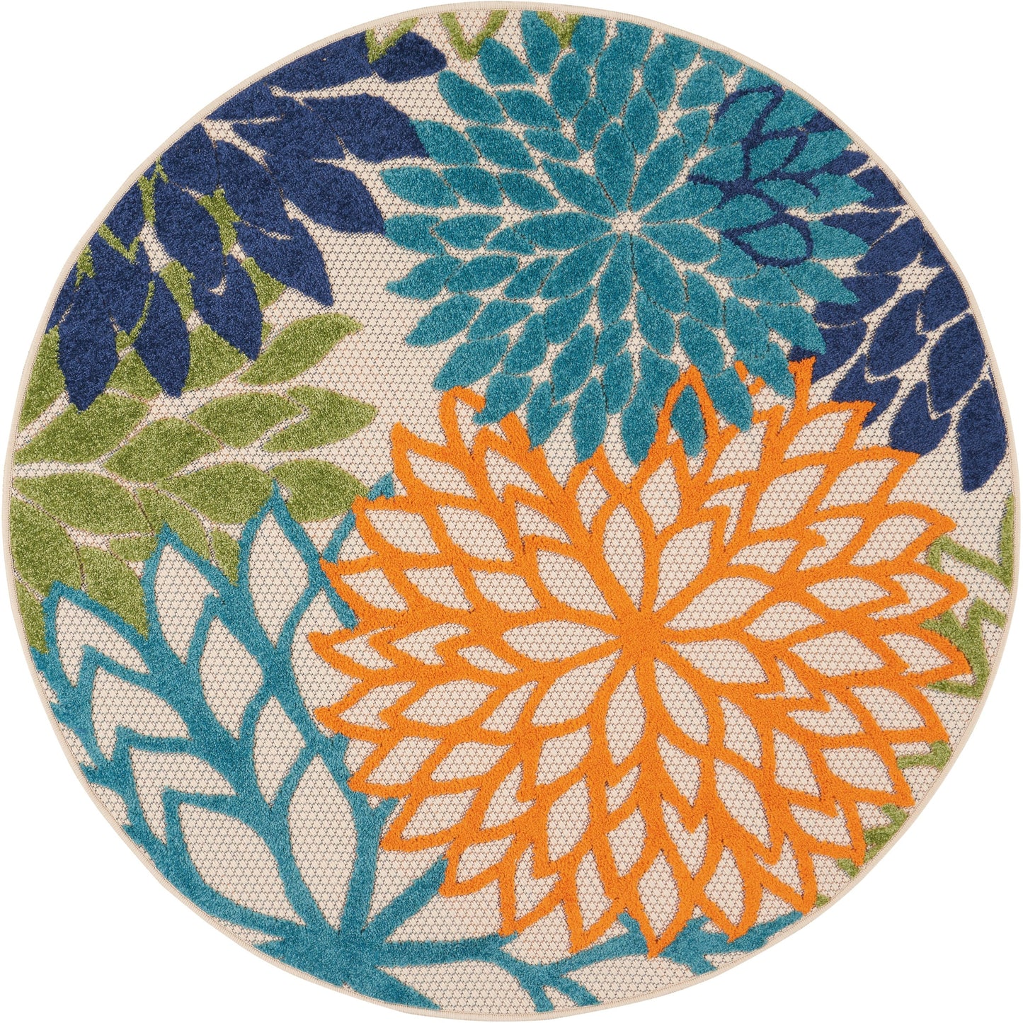 Nourison Aloha Floral Moderner Teppich für drinnen und draußen