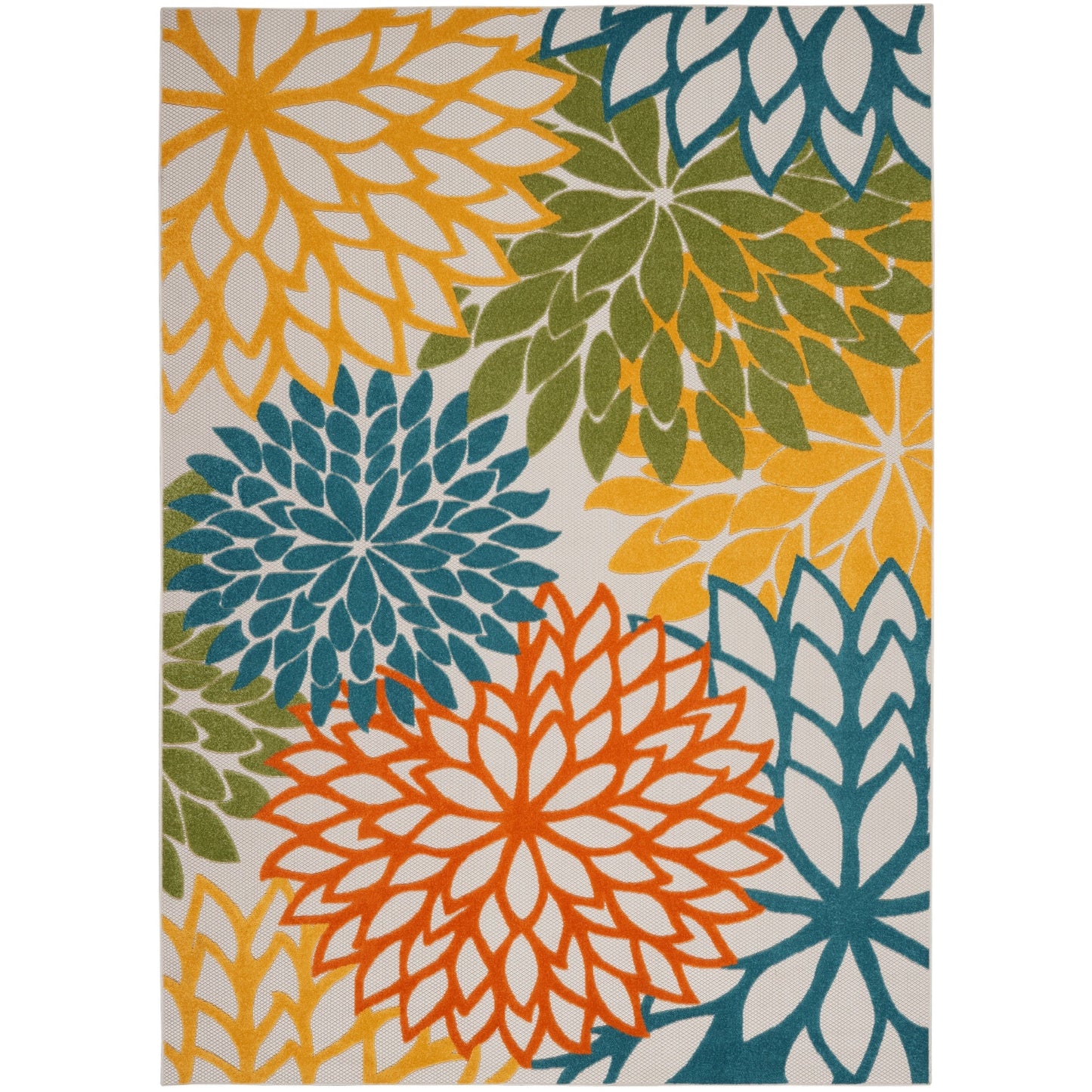 Nourison Aloha Floral Moderner Teppich für drinnen und draußen