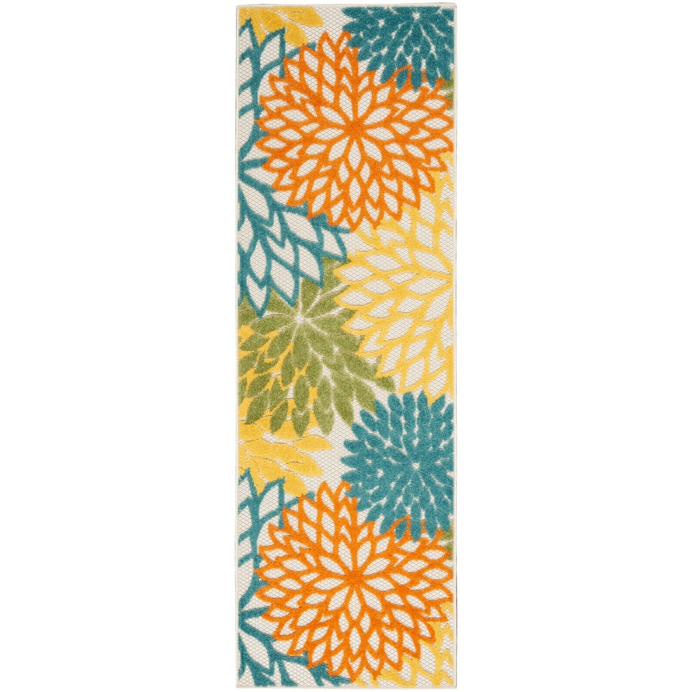 Nourison Aloha Floral Moderner Teppich für drinnen und draußen