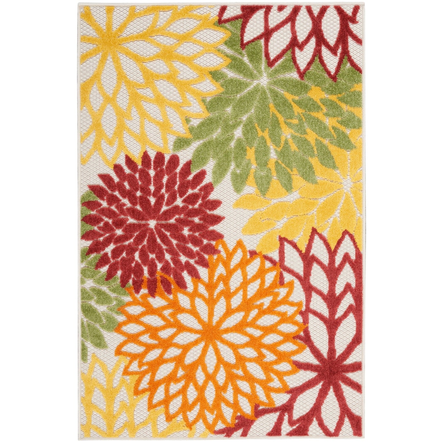 Nourison Aloha Floral Moderner Teppich für drinnen und draußen