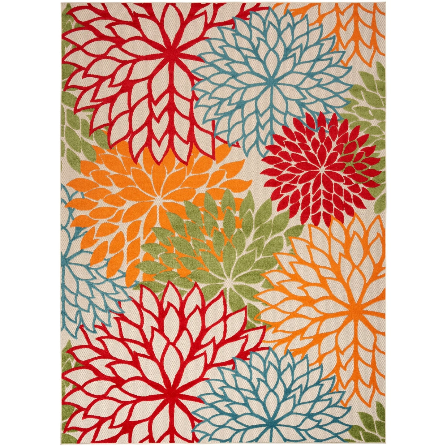 Nourison Aloha Floral Moderner Teppich für drinnen und draußen