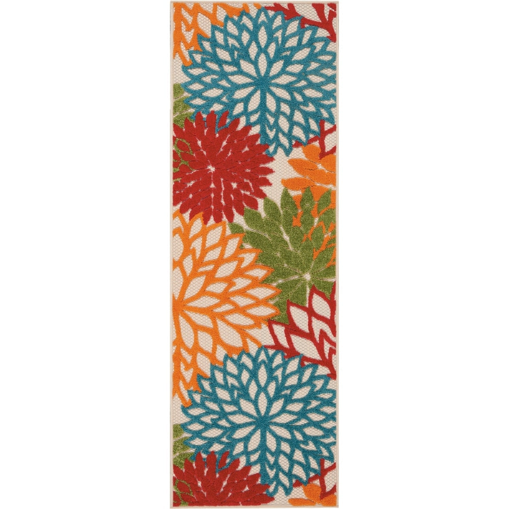 Nourison Aloha Floral Moderner Teppich für drinnen und draußen