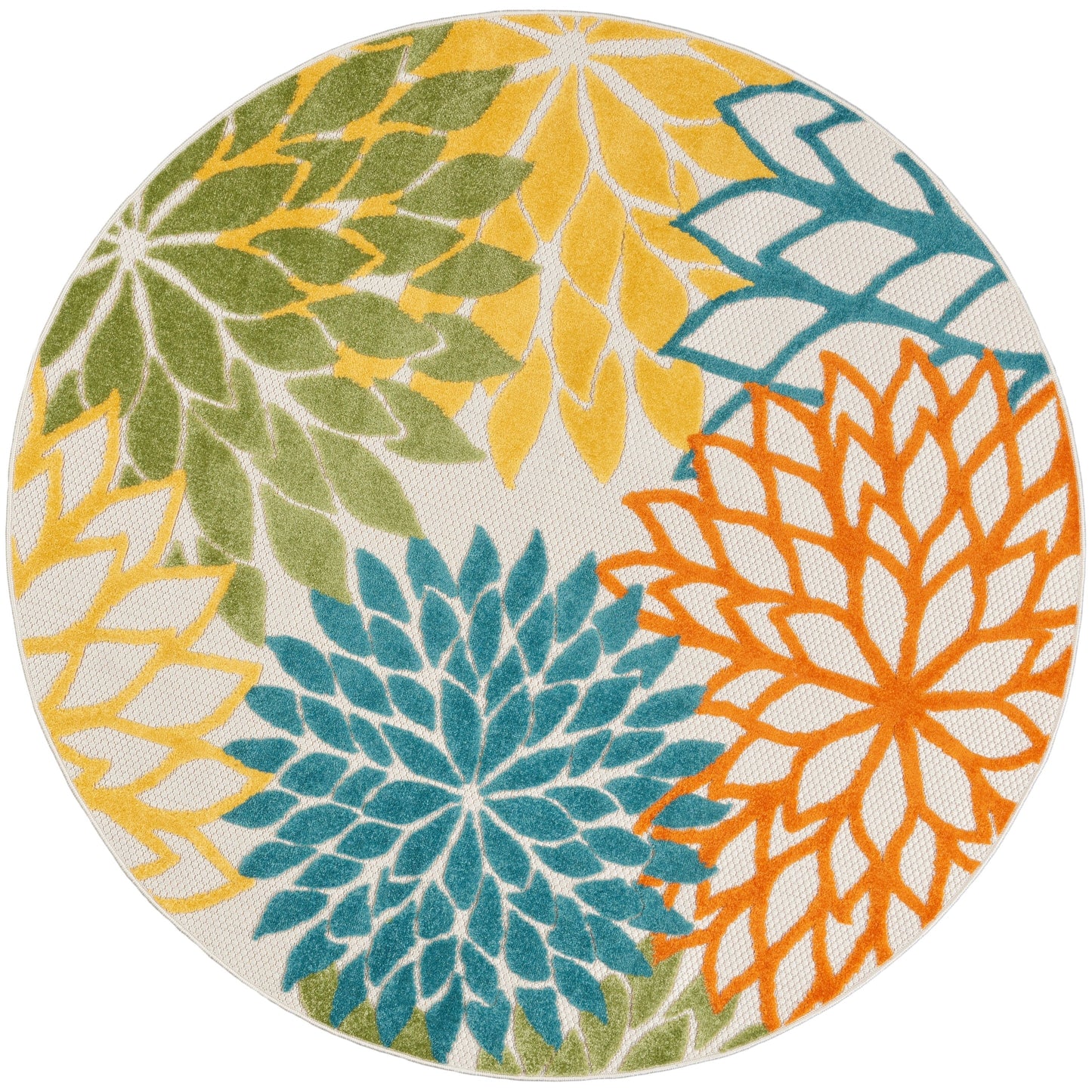 Nourison Aloha Floral Moderner Teppich für drinnen und draußen