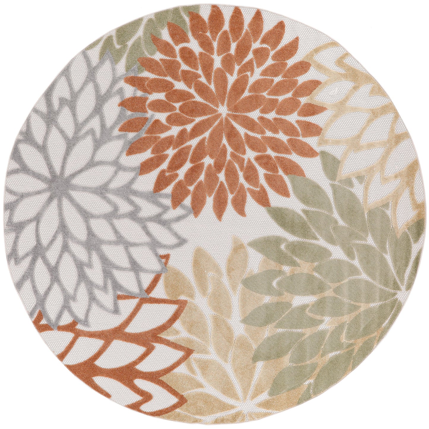 Nourison Aloha Floral Moderner Teppich für drinnen und draußen