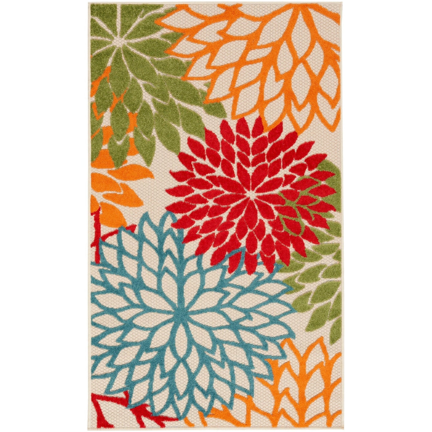 Nourison Aloha Floral Moderner Teppich für drinnen und draußen