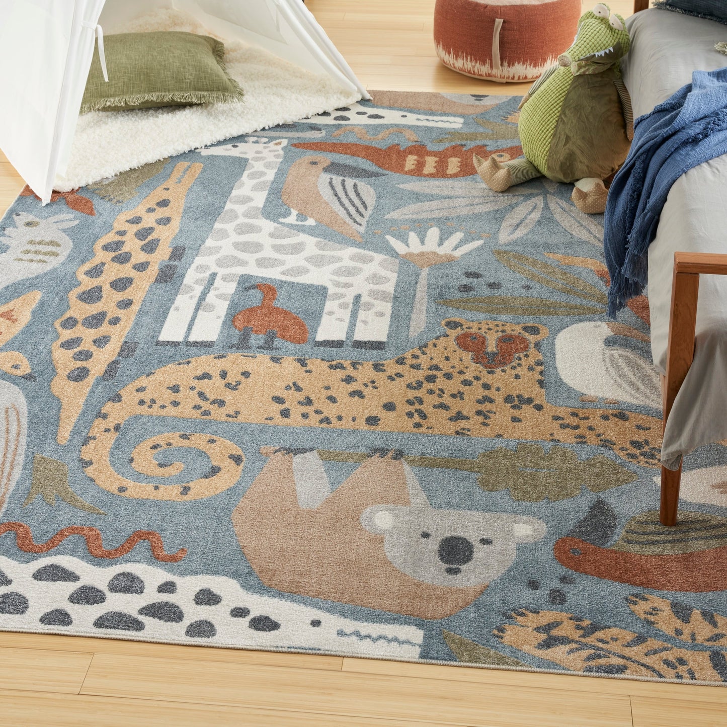 Nourison Astra – maschinenwaschbarer Teppich mit Tiermuster