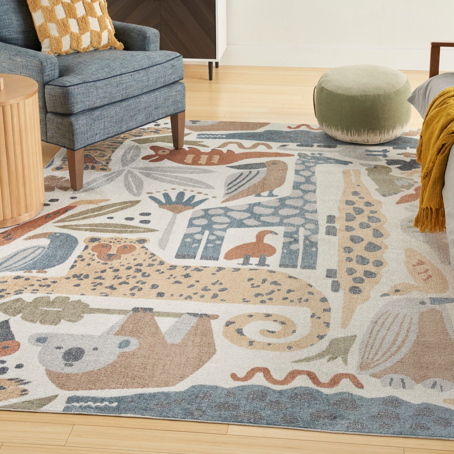 Nourison Astra – maschinenwaschbarer Teppich mit Tiermuster
