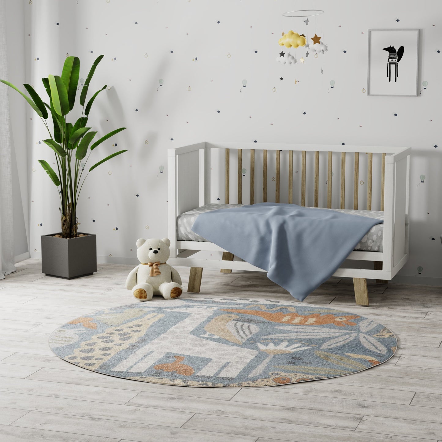 Nourison Astra – maschinenwaschbarer Teppich mit Tiermuster