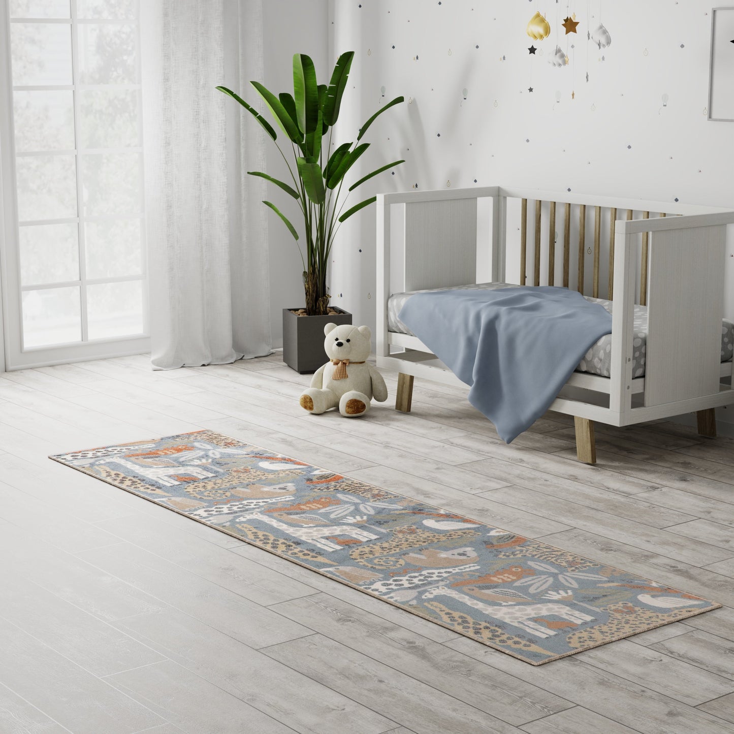 Nourison Astra – maschinenwaschbarer Teppich mit Tiermuster