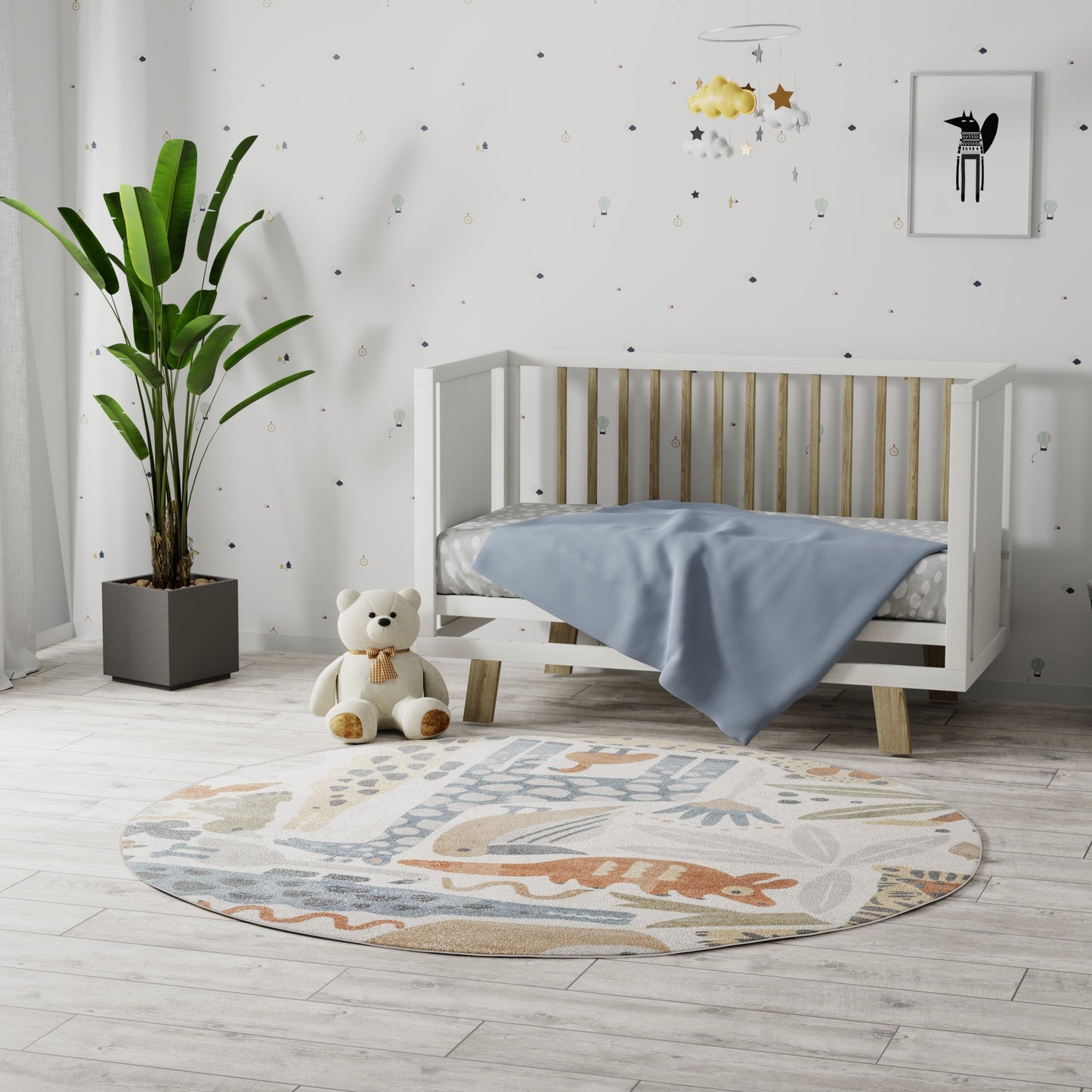 Nourison Astra – maschinenwaschbarer Teppich mit Tiermuster