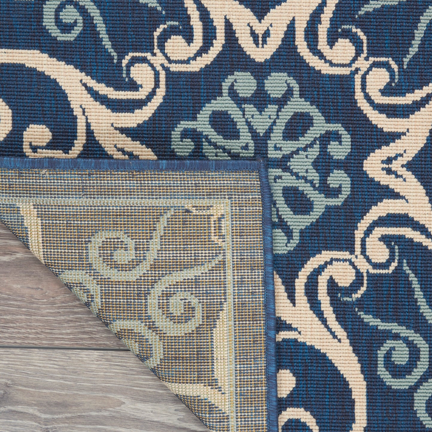 Nourison – Teppich für drinnen und draußen, karibisches Blumenmuster, geometrisches Muster