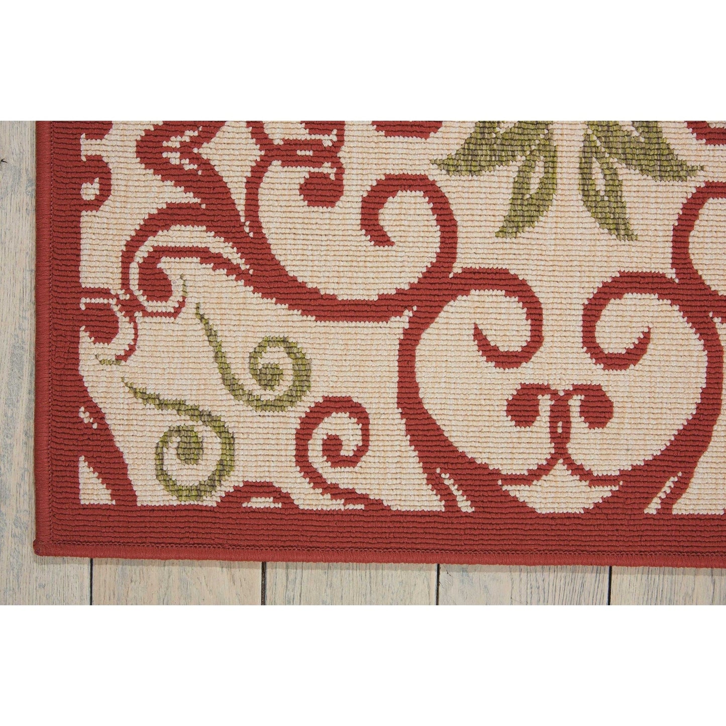 Nourison – Teppich für drinnen und draußen, karibisches Blumenmuster, geometrisches Muster