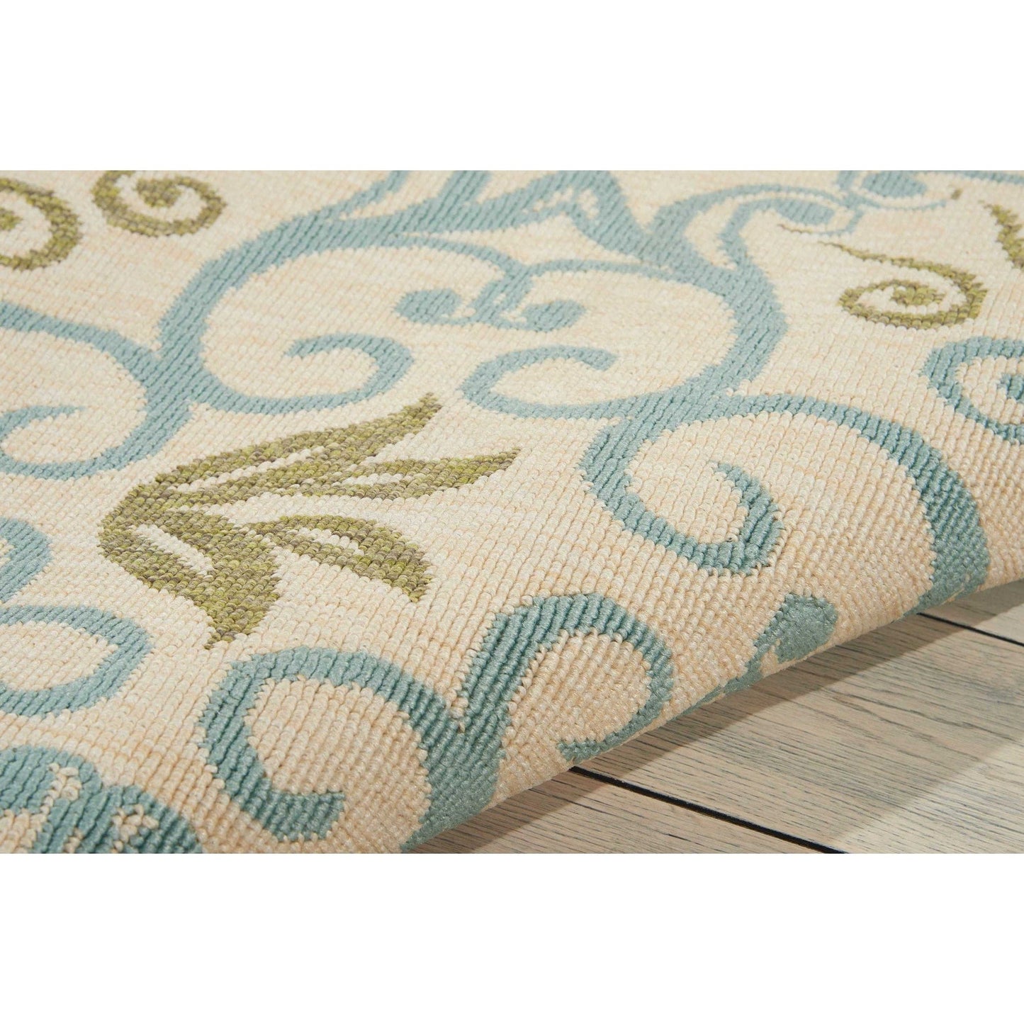 Nourison – Teppich für drinnen und draußen, karibisches Blumenmuster, geometrisches Muster