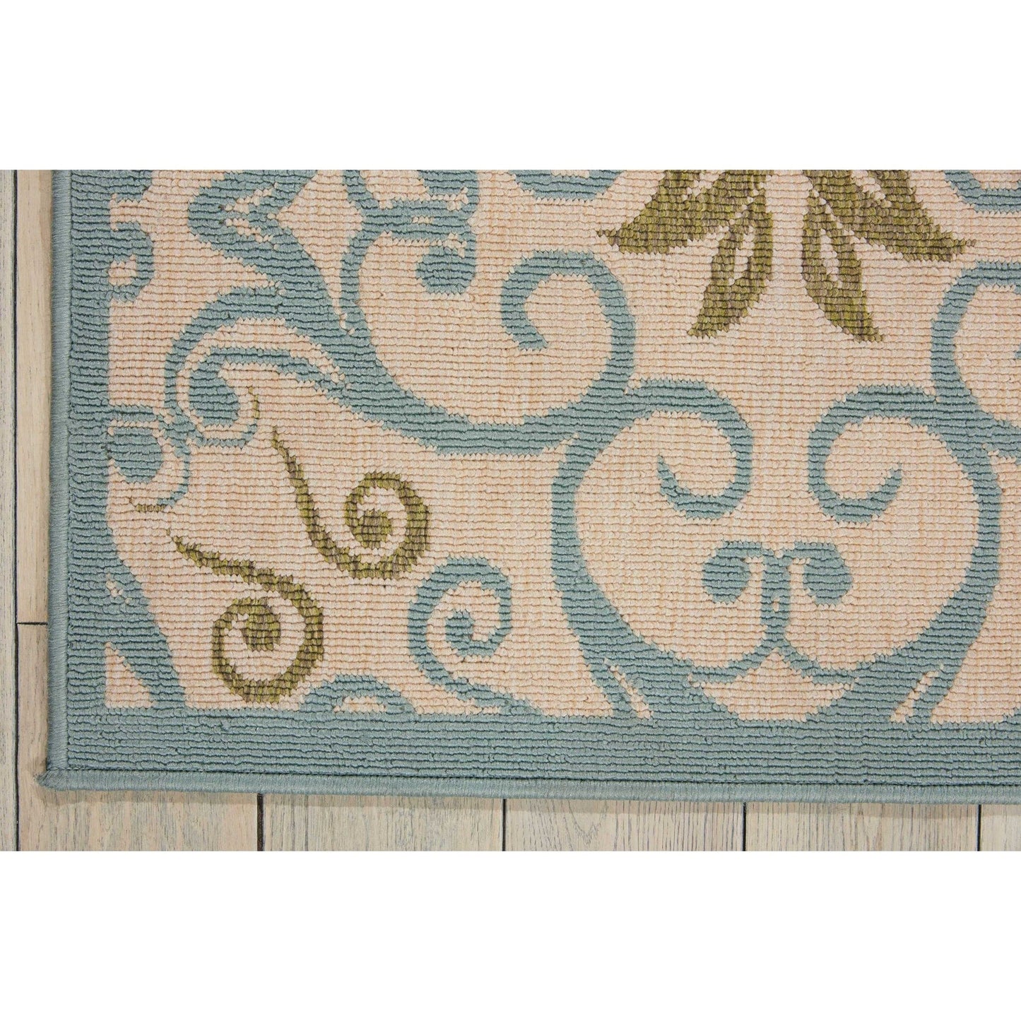 Nourison – Teppich für drinnen und draußen, karibisches Blumenmuster, geometrisches Muster
