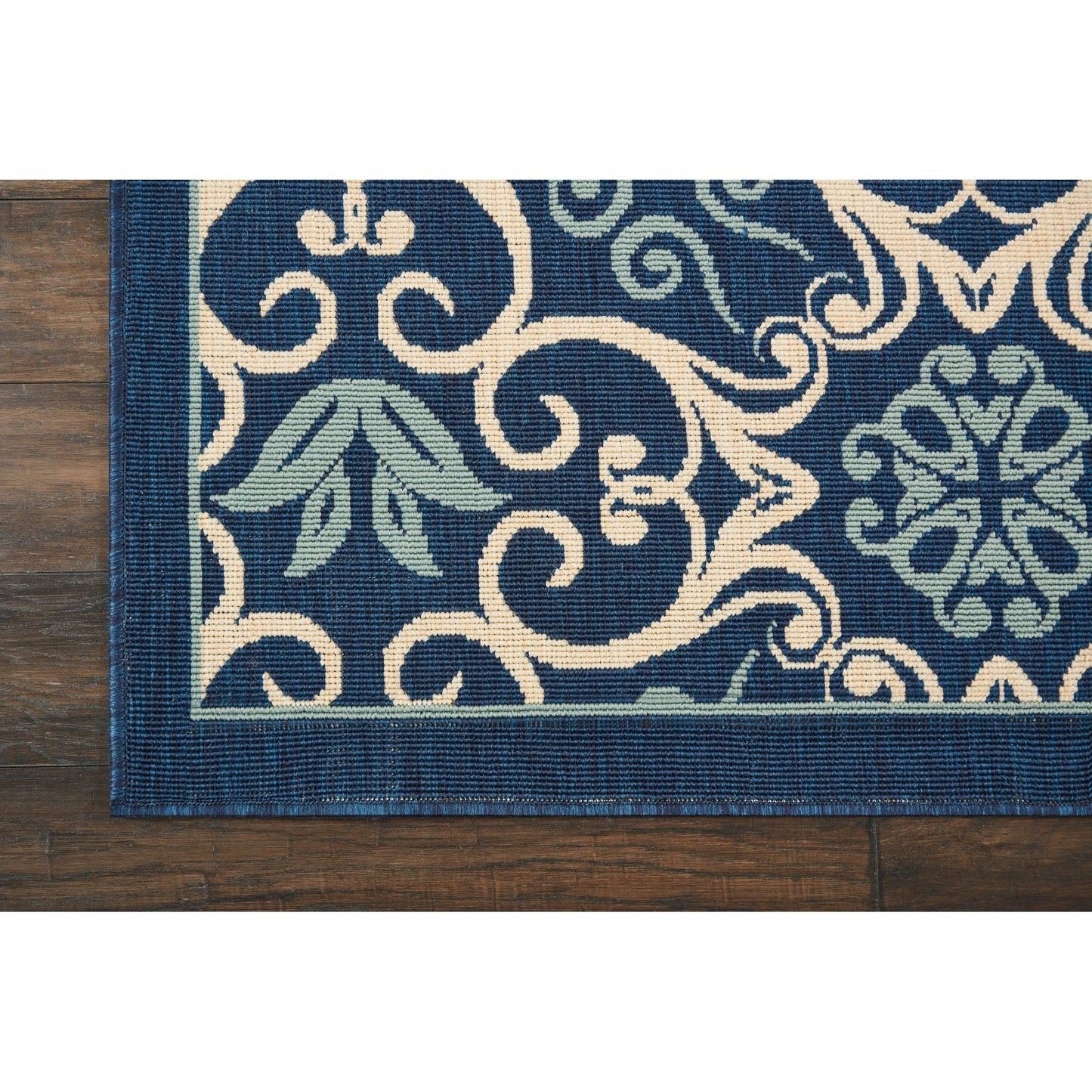 Nourison – Teppich für drinnen und draußen, karibisches Blumenmuster, geometrisches Muster