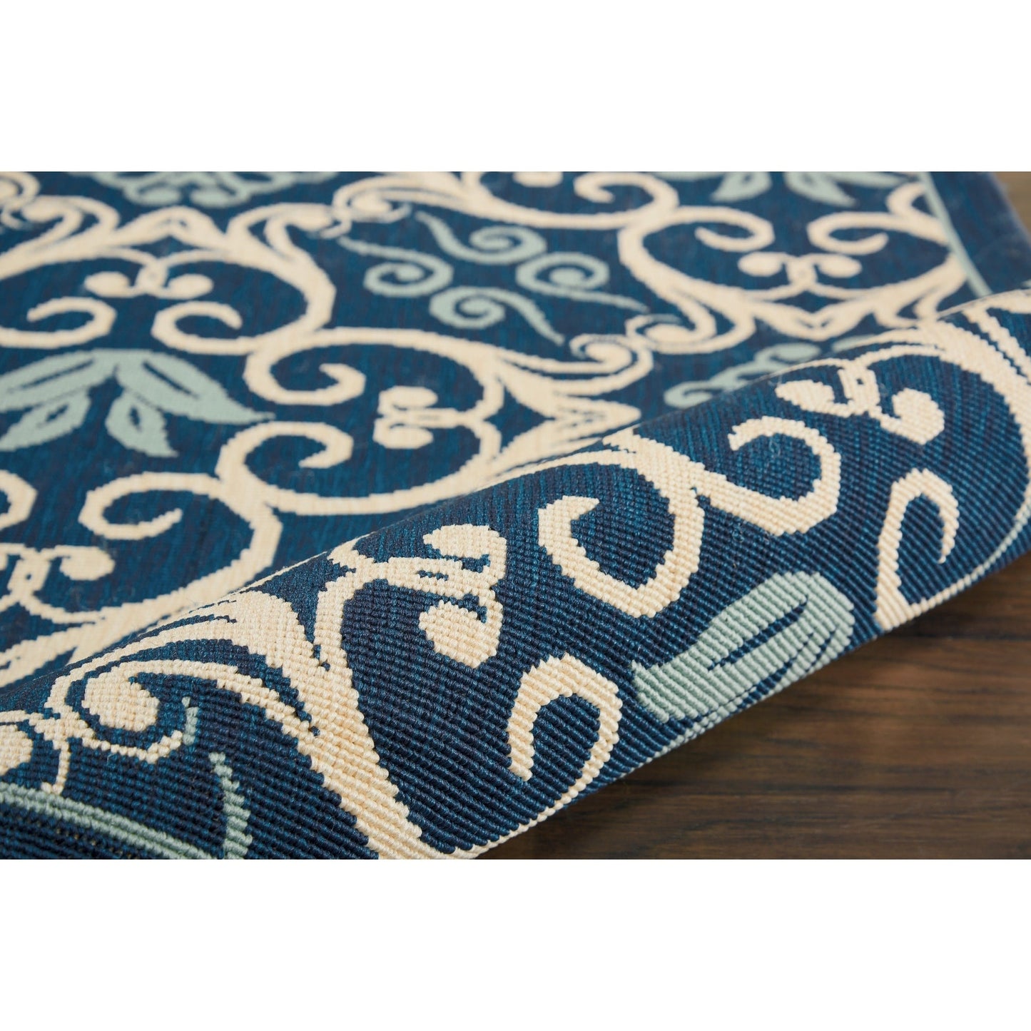 Nourison – Teppich für drinnen und draußen, karibisches Blumenmuster, geometrisches Muster