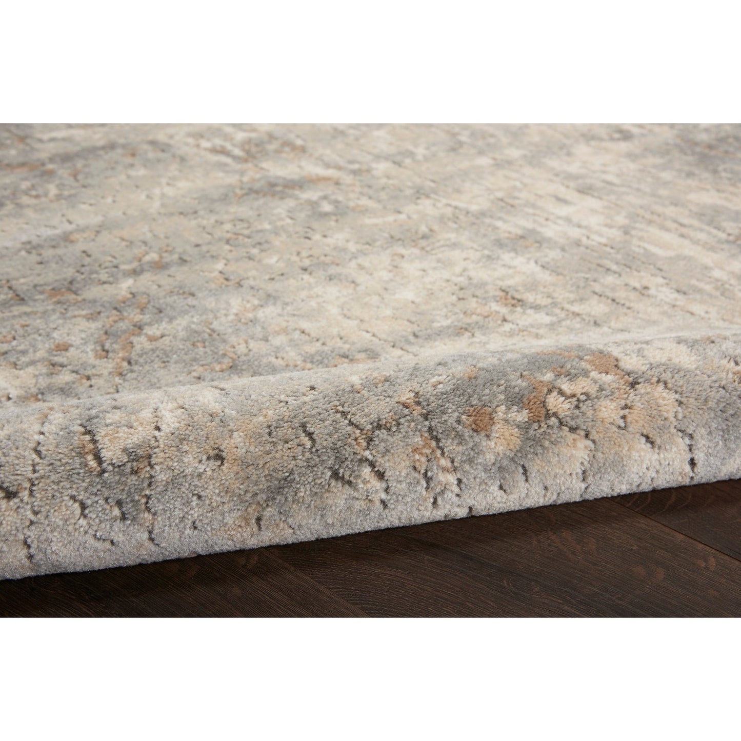 Nourison Concerto Distressed Abstract Beige Grau Area Teppich