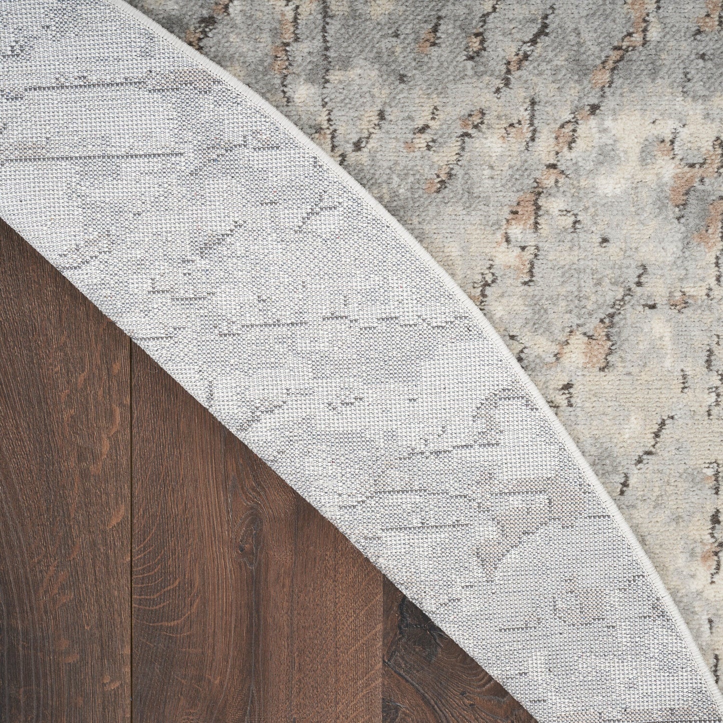 Nourison Concerto Distressed Abstract Beige Grau Area Teppich