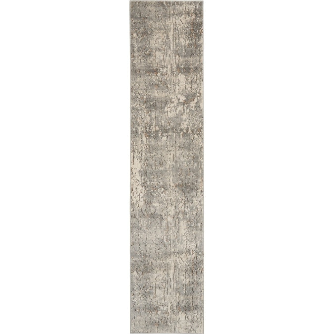 Nourison Concerto Distressed Abstract Beige Grau Area Teppich