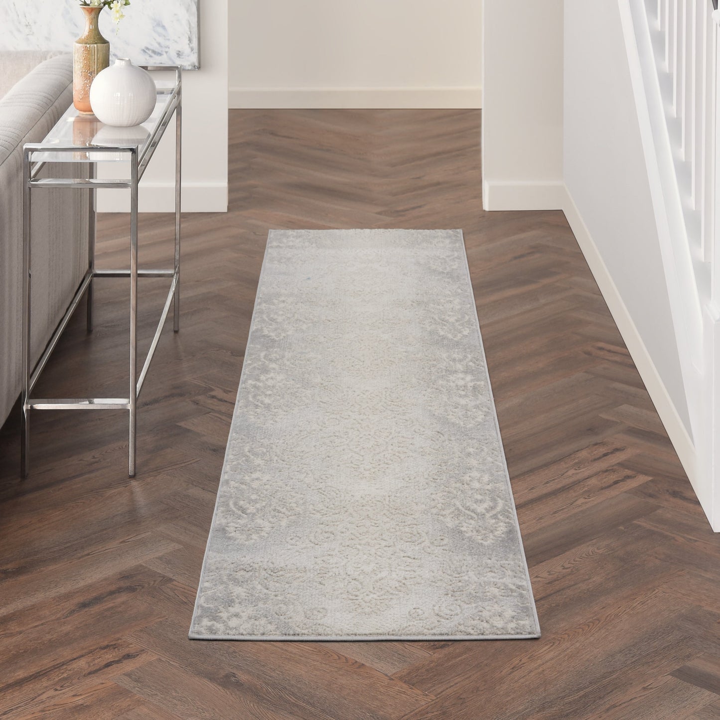 Nourison Elation Damask Pattern French Country Area Rug