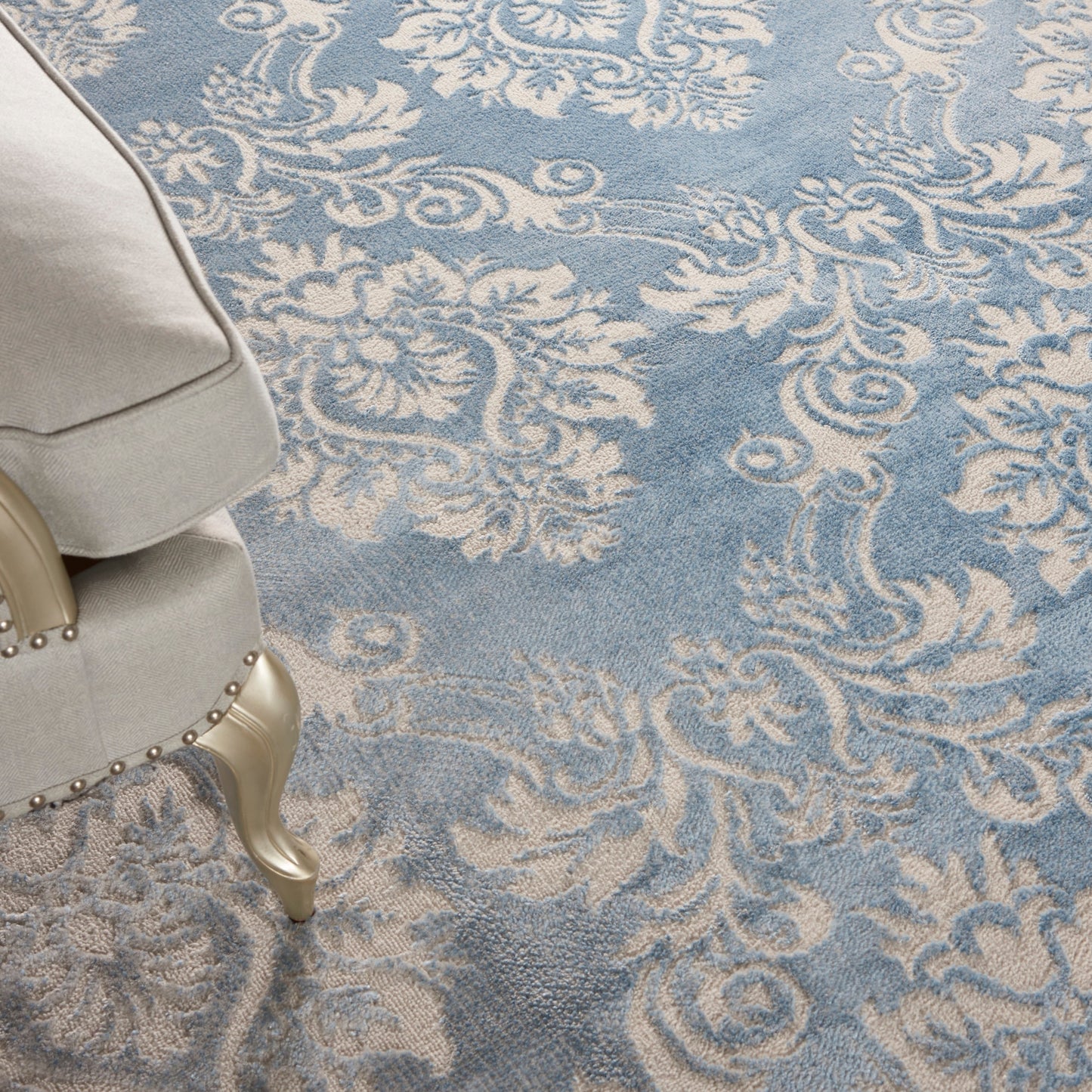 Nourison Elation Damask Pattern French Country Area Rug
