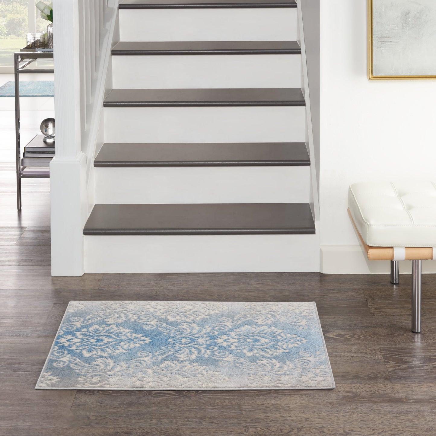 Nourison Elation Damask Pattern French Country Area Rug