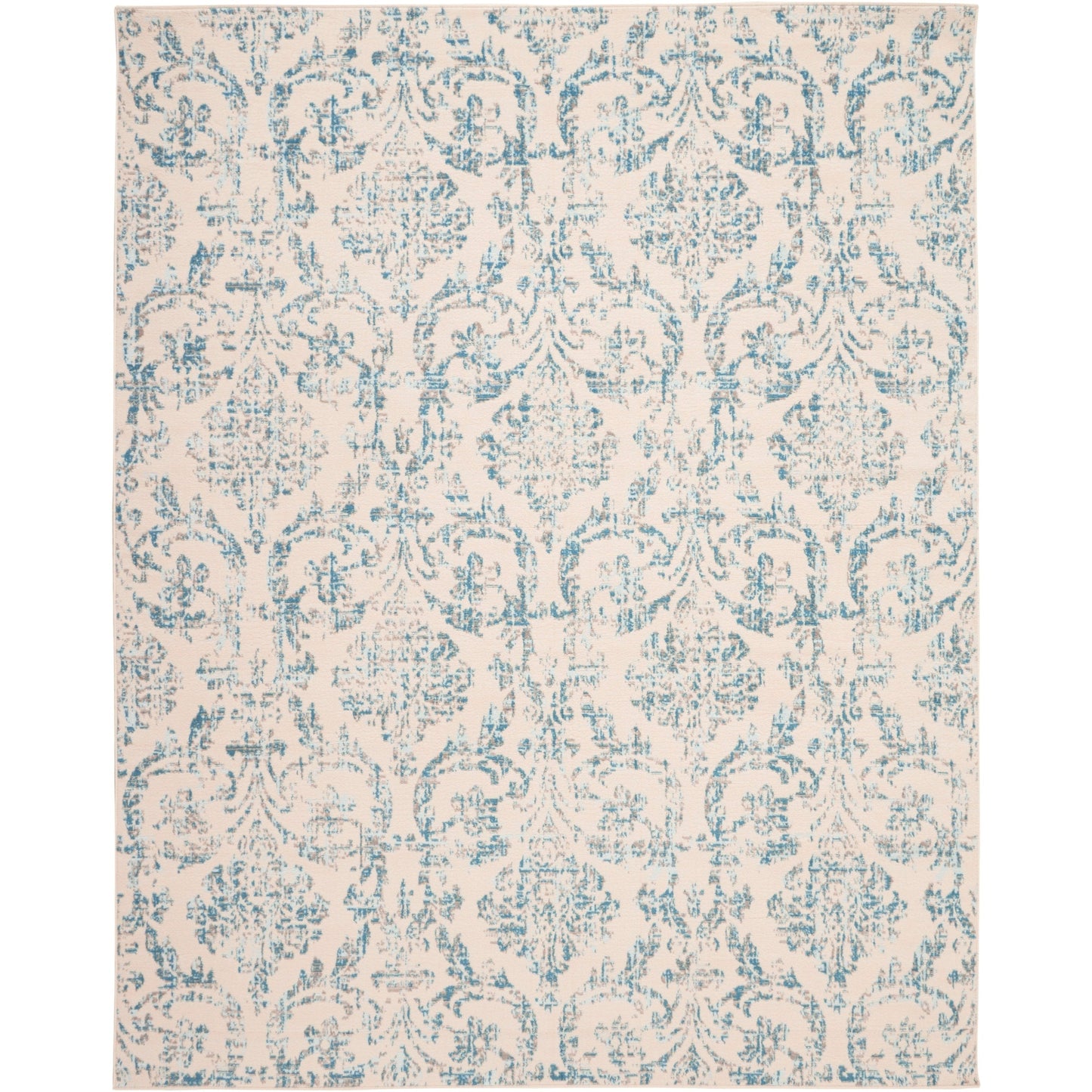 Nourison Jubilant Vintage Farmhouse Damask Area Rug