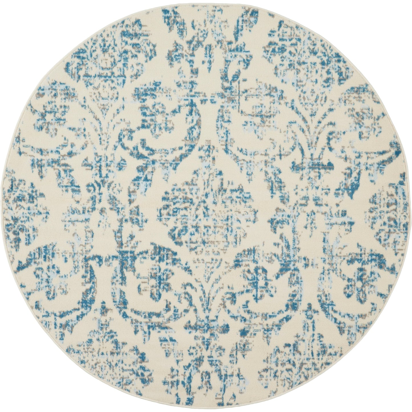 Nourison Jubilant Vintage Farmhouse Damask Area Rug