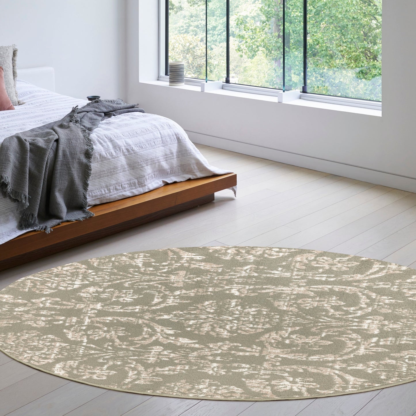 Nourison Jubilant Vintage Farmhouse Damask Area Rug