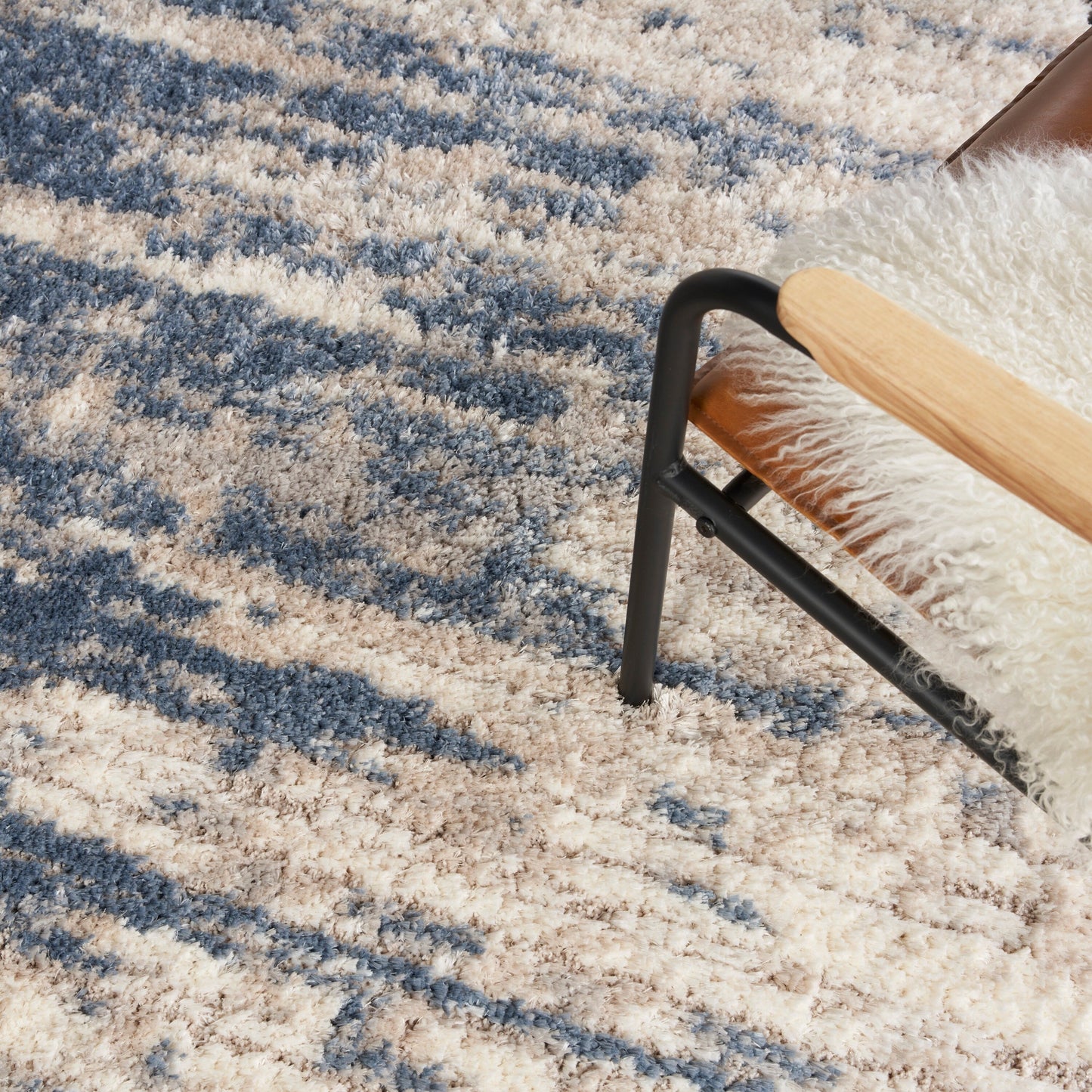 Nourison Luxuriöser Shag Abstract Glam Ultra Plüsch-Teppich
