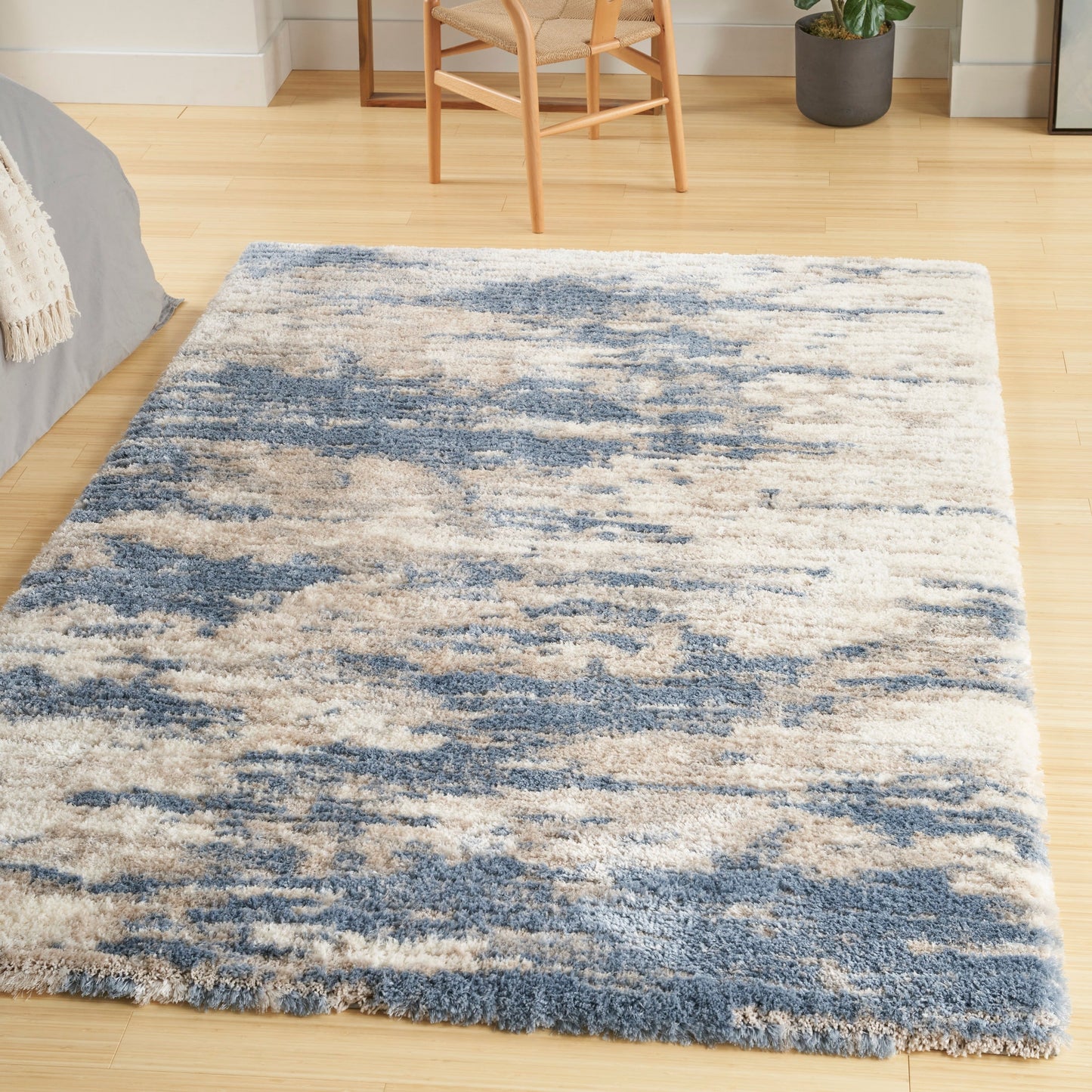 Nourison Luxuriöser Shag Abstract Glam Ultra Plüsch-Teppich