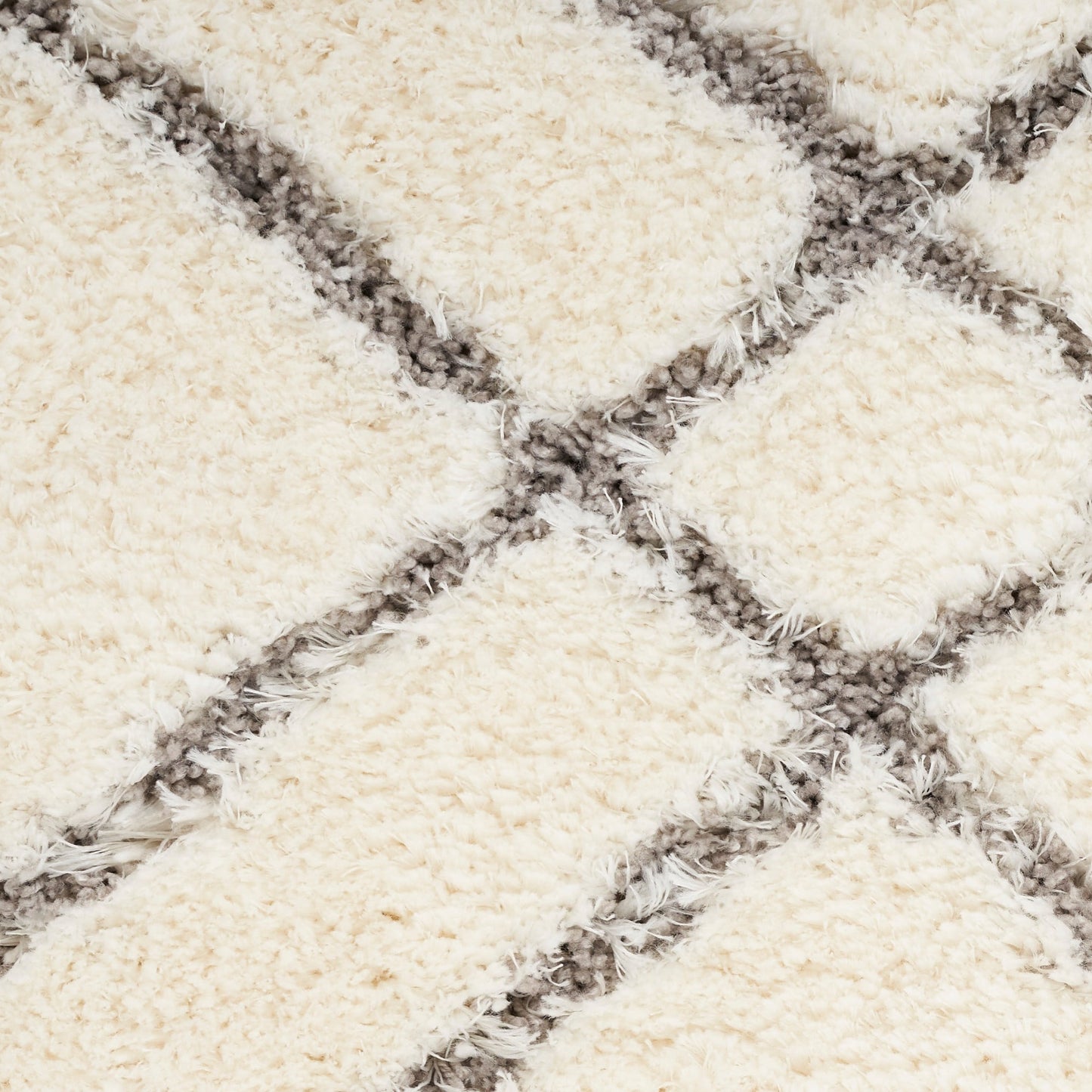 Nourison Luxuriöser Shag Ultra Plüschflor Abstrakter Geometrischer Flächenteppich