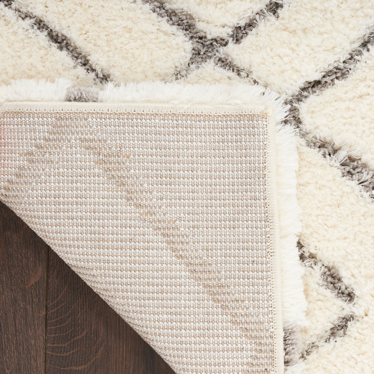 Nourison Luxuriöser Shag Ultra Plüschflor Abstrakter Geometrischer Flächenteppich