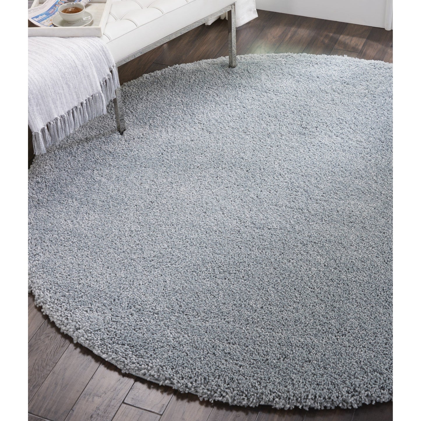 Nourison Malibu Shag Moderner Plüsch-Teppich in fester Ausführung