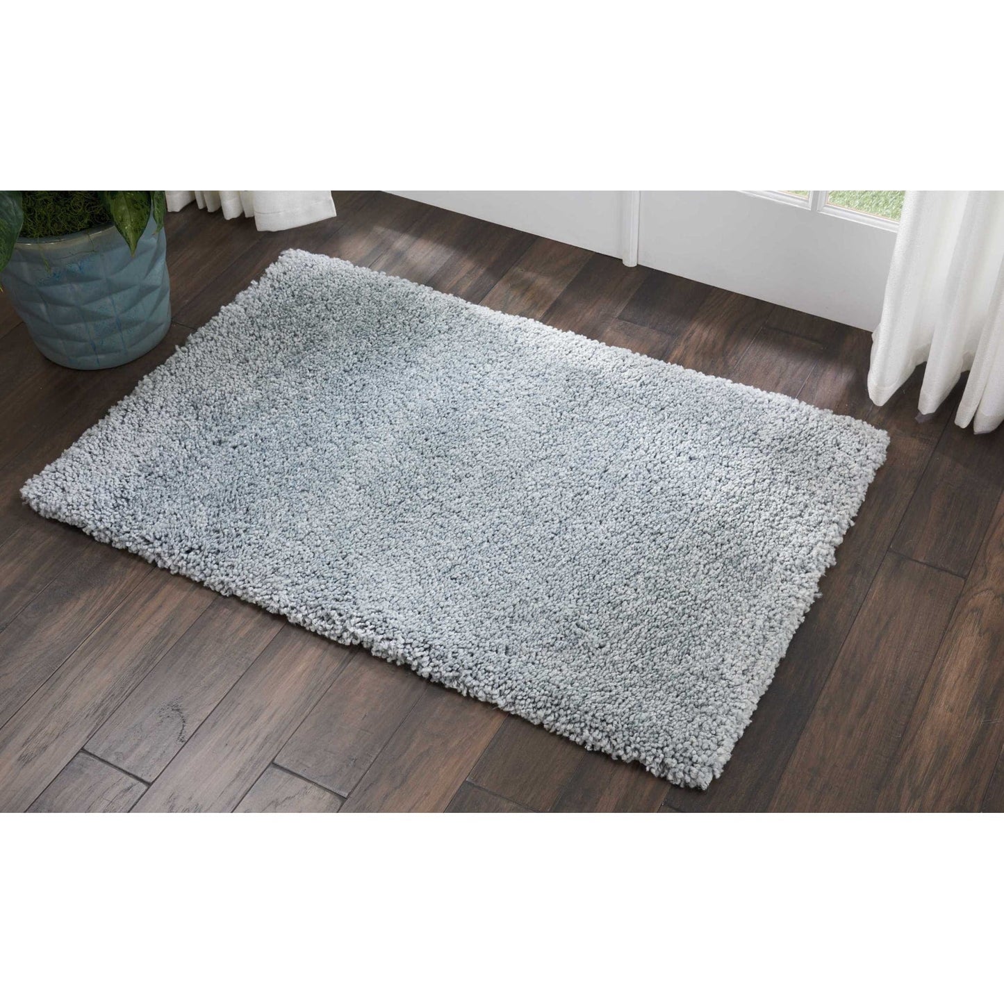 Nourison Malibu Shag Moderner Plüsch-Teppich in fester Ausführung