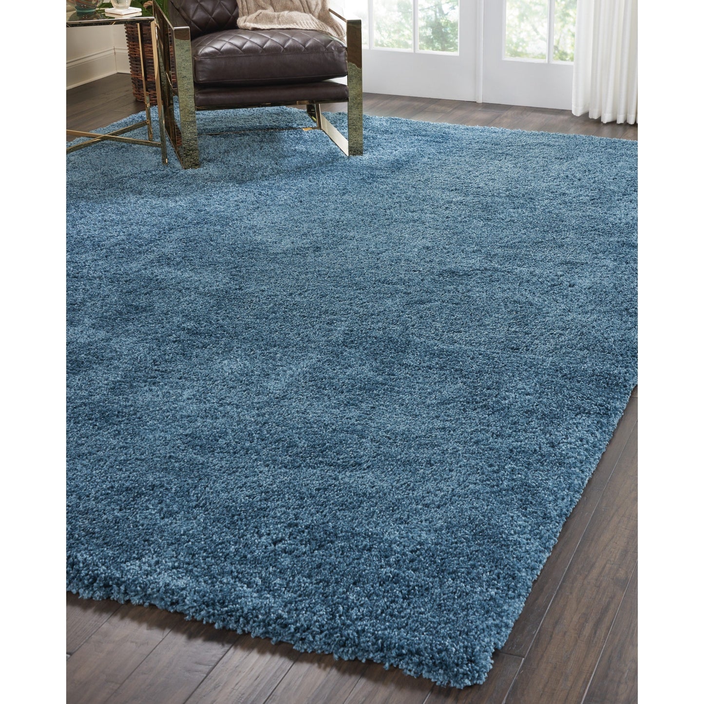 Nourison Malibu Shag Moderner Plüsch-Teppich in fester Ausführung