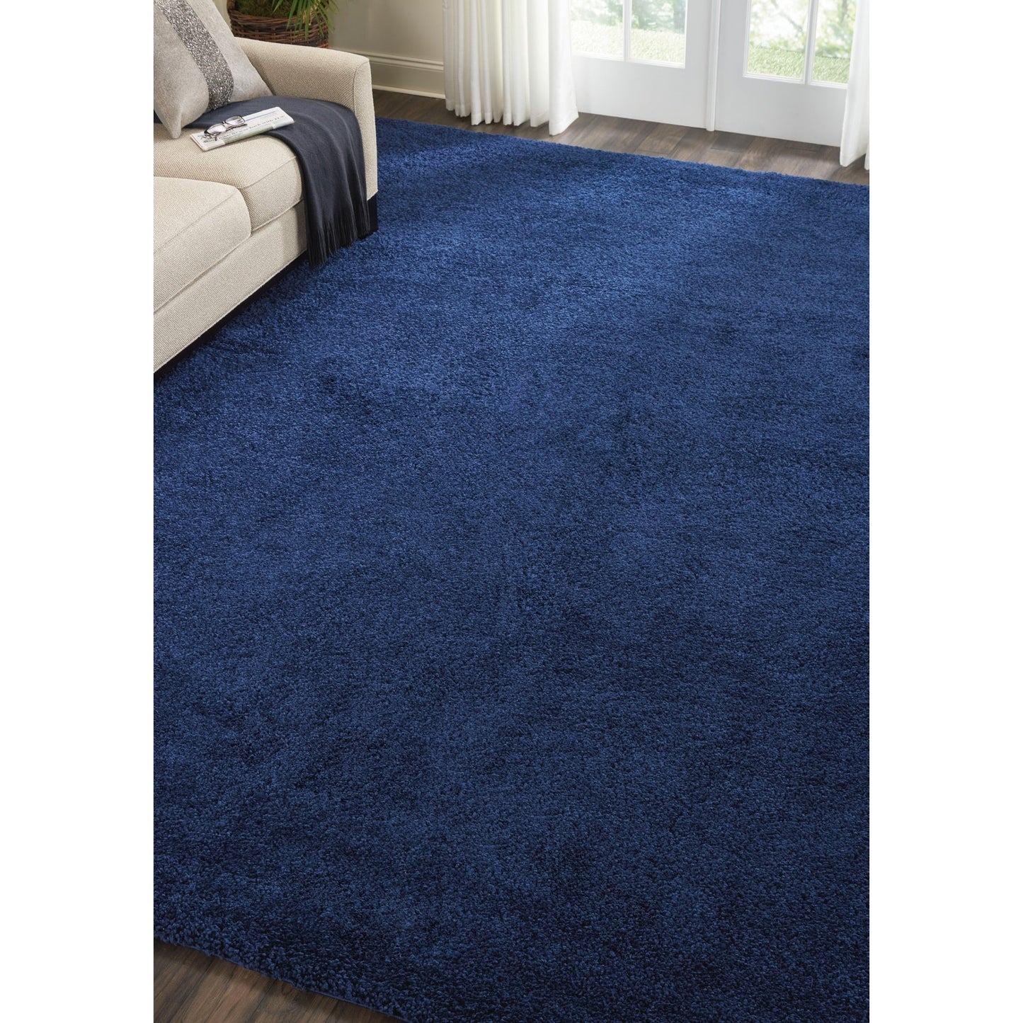 Nourison Malibu Shag Moderner Plüsch-Teppich in fester Ausführung