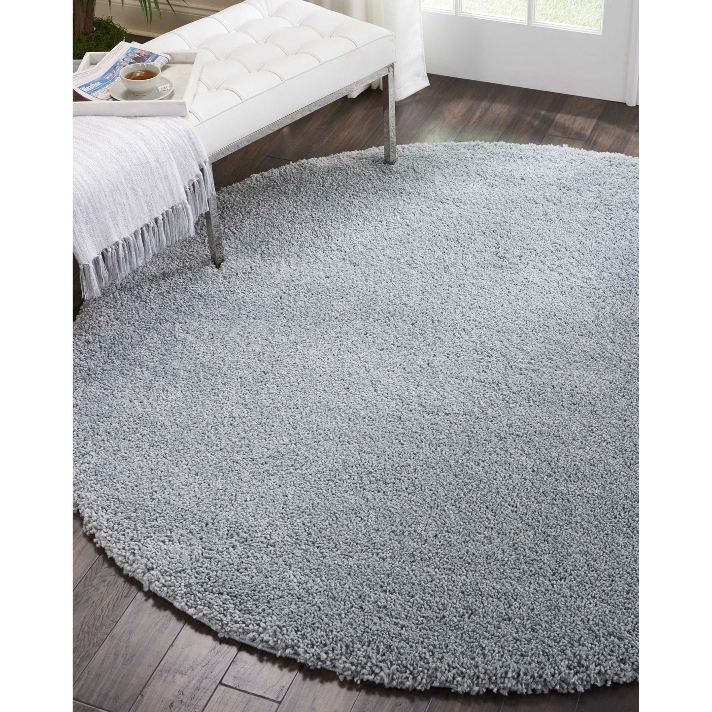 Nourison Malibu Shag Moderner Plüsch-Teppich in fester Ausführung