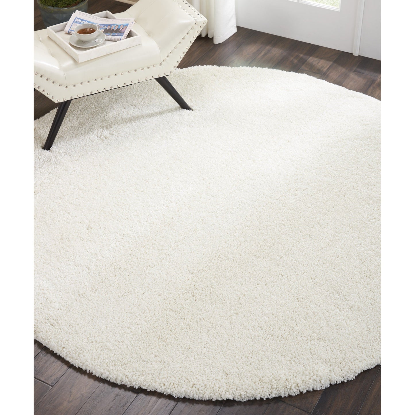 Nourison Malibu Shag Moderner Plüsch-Teppich in fester Ausführung
