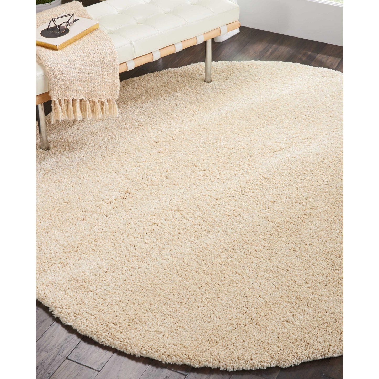 Nourison Malibu Shag Moderner Plüsch-Teppich in fester Ausführung